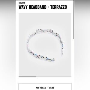 Nordstrom White and Multicolor Patterned Headband